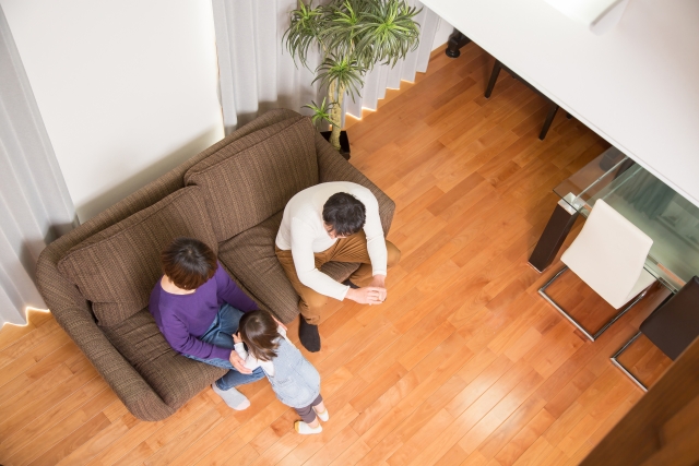 分譲住宅のリビング